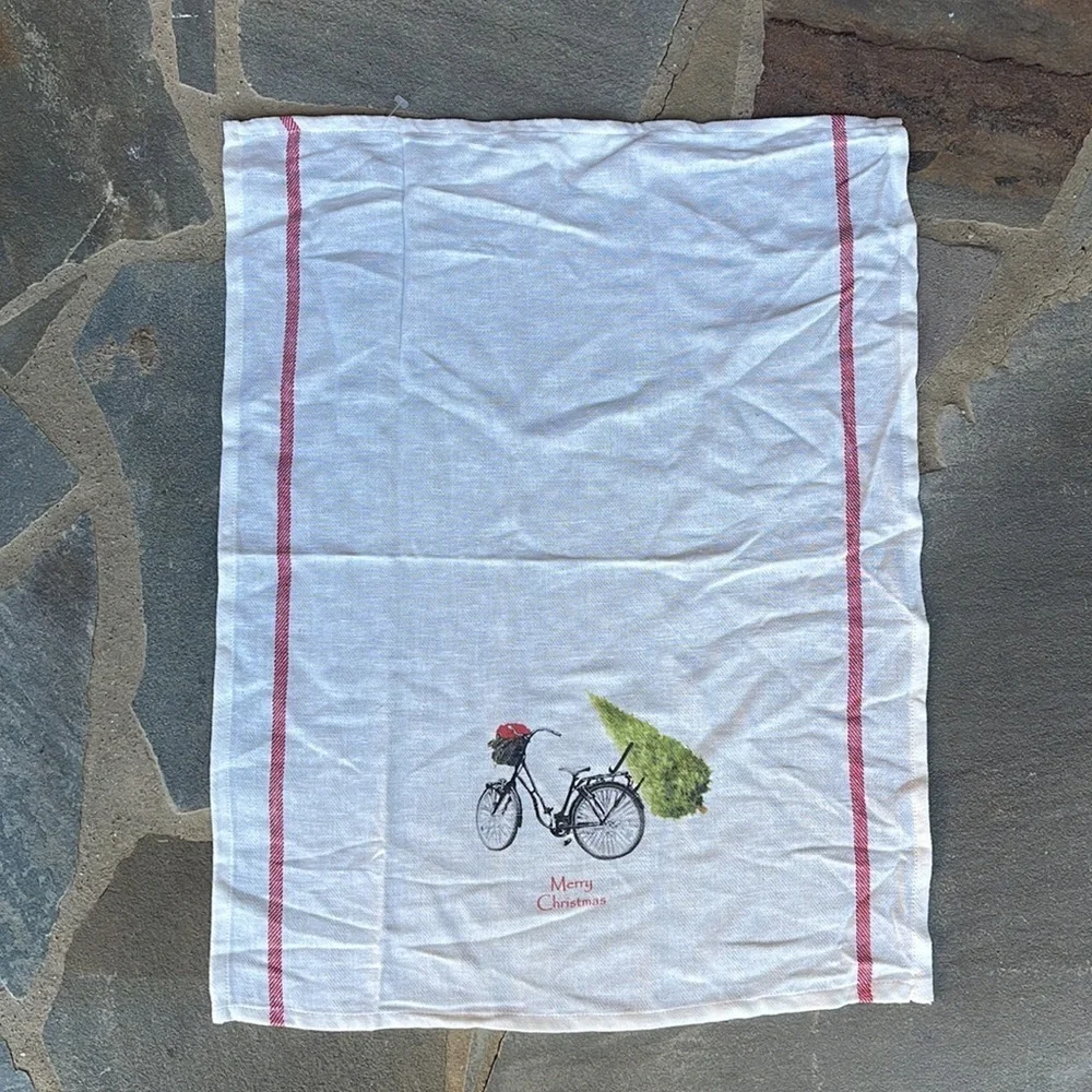 Anthropologie-Bike Merry Xmas Guest Towel